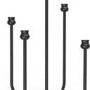 16-inch Iron Candlestick Holders, Black 5-Arm Taper Candle Holder, Vintage Modern Decorative Candle Stick Holders for Weddings, Parties, Thanksgiving & Halloween