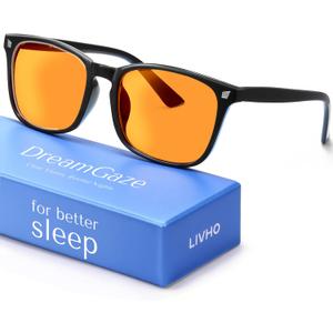 DreamGaze 99.9% Blue Light Blocking Glasses for Better Sleep - Anti Blue Light Glasses Men - Premium Computer Gaming Glasses (Black)