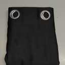 NICETOWN Pitch Black Solid Thermal Insulated Grommet Blackout Curtains/Drapes for Bedroom Window (2 Panels, 42 inches Wide by 63 inches Long, Black)