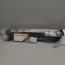 Reinforced 28 Inch Tall Retractable Dog Gate Small Baby Gate - Easy Step Over Dog Gate Short Pet Gate with Support Rods, 55" Wide Retractable Baby Gate for Stairs, Puppy Gates for Doorways, Black