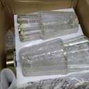 Crystal Bathroom Light Fixtures Over Mirror, Gold 4-Light Bathroom Vanity Lights Over Mirror Modern Wall Lighting Sconces with Ceramic E26 Base (Bulbs Not Include)