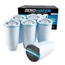 ZeroWater Official Replacement Filter - 5-Stage 0 TDS Filter Replacement - System IAPMO Certified to Reduce Lead, Chromium, and PFOA/PFOS, 6-Pack