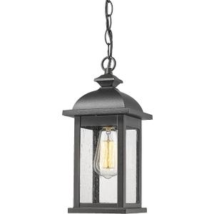 FEMILA Outdoor Pendant Lights for Porch, Exterior Hanging Latern Outdoor Hanging Light Fixture, Black Finish with Clear Glass, 4FD54H BK