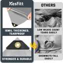Kesfitt 16 Mil Heavy Duty Waterproof Tarp with Metal Grommets, 20x30 ft, Silver & Blue Reversible Poly Tarp for Outdoor Protection, Yard, Worksite, Equipment, Veicles,Pools Coverage