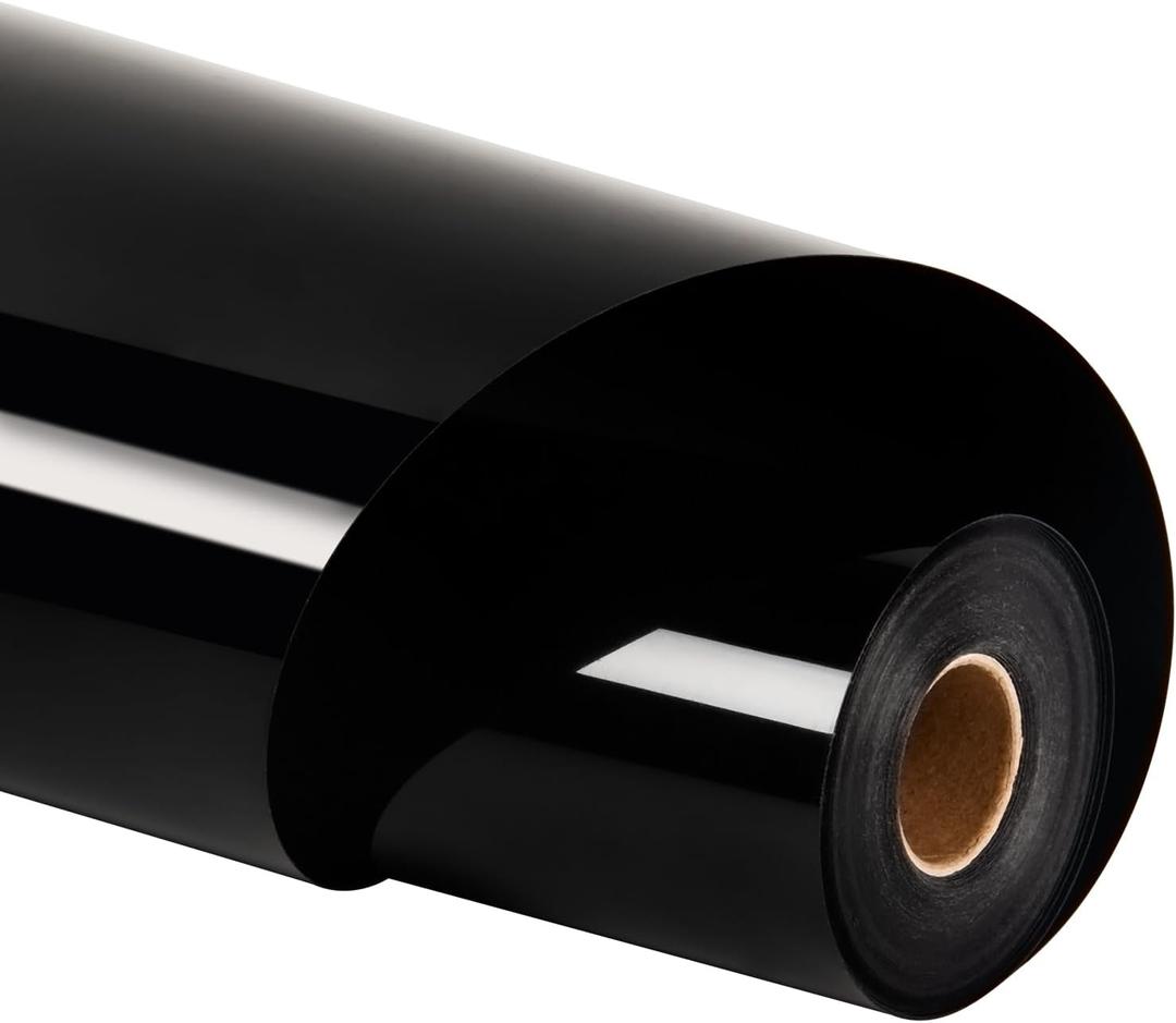 HTVRONT Black HTV Heat Transfer Vinyl Roll - 12" x 30Ft Iron On Vinyl for T-Shirts,HTV Vinyl Easy Cut & Weed, Black Heat Transfer Vinyl for All Cutting Machines