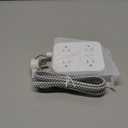 Surge Protector Power Strip - HANYCONY 8 Outlets 4 USB (2 USB C) Charging Ports, Multi Plug Outlet Extender, 5Ft Braided Extension Cord, Flat Plug Wall Mount Desk Charging Station for Home Office ETL (White)