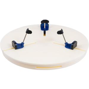 DYRABREST Portable Pottery Machine Turntable Clamp Pottery, Ceramic Pottery Trimming Turntable Tools Sculpting Clamp Repair Tools for Ceramic Beginners Professionals (White)