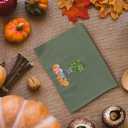 Fall Kitchen Towels, Pumpkin Decorative Fall Hand Towels, Pink Bowknot Coquette Dish Towel Dishcloths Tea Towel for Kitchen, Blue and White Porcelain Tree Chinoiserie Decor, Green 16x24in