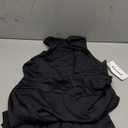 Kaximil Women's Ruffle Hem Boat Neck Mini Dress Sleeveless Ruched Corset Short Party Dresses (Large, Black)