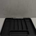 Lifewit Silverware Organizer for Drawer, Expandable Utensil Tray, BPA-Free Adjustable Cutlery Holder for Kitchen Storage, 8.1-13.9 x 11.3(M), Black