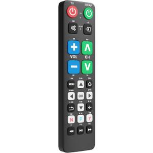 Big Button Universal TV Remote Control for LG, Samsung, Sony, Philips, PANASONIC Smart TV, Easy for The Elderly, Seniors, Elders, Older Adult, No Voice