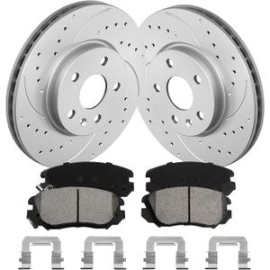 Anpulsero Brake Pads And Rotors Kit Front Compatible with 2010-2017 Chevrolet Equinox, 13-15 Malibu, 321mm(12.6in) Front Rotor FOR 3.6L OR 17 IN Wheels, Automotive Replacement Brake Kits Geomet