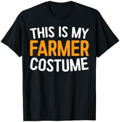 This is My Farmer Costume Shirt Adult Kids Farmer Costume T-Shirt. (S, Black)  