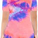 ROSRISS Plus Size Tops for Women Casual Summer T Shirts V Neck Short Sleeve Tunics (XXL)