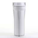 Hydronix HF2-10WHWH14, 10" White Housing with White Flat Cap For RO & Filtration Systems, 1/4" Ports