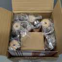 2 Pack Wood Curtain Rods for Windows 48 to 84 Inch, Boho Vintage Decorative 1 Inch Diameter Wooden Curtain Rod, Adjustable Heavy Duty Rustic Farmhouse Drapery Pole with Wood Grain Finials