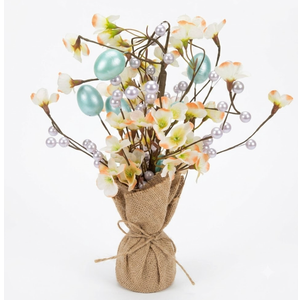 Handmade Artificial Flower Sticks with White Filler for Home Décor