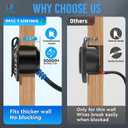 MICTUNING 15A 125V AC Port Plug, 18'' Extension Cord with Power Inlet Socket-Low Port Outlet, Heavy-Duty RV Shore Waterproof Outdoor Electrical Receptacle, with Hole Saw