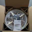 20" Caged Low Profile Ceiling Fan with Light, Flush Mount Boho Ceiling Fan with Light Remote Control, Bladeless 6 Speeds for Bedroom, Nursery, Living Room (Beige)