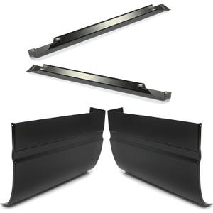 Slip-On Outer Rocker Panel & Cab Corners Kit Compatible with 1988-1998 Chevy Chevrolet GMC C/K 1500 2 Door Extended Cab Electrophoresis Steel 4-Piece Set (You Will get 2 Packages)