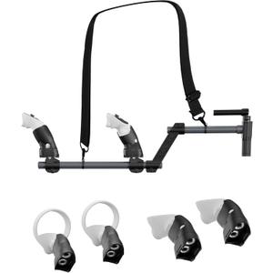 Gun Stock for Meta Quest 3s, Compatible with Quest 2 Quest 3 Controller Grips for Enhance Stability and 2 Pcs Control Magnetic Stock Rifle Adapter Set (Black for Quest3s /3/2)