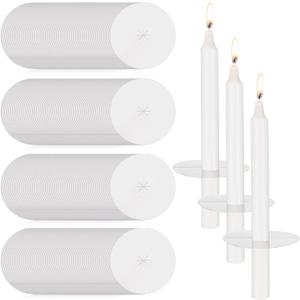 250 Pcs Church Candle Drip Protectors Paper Holders Bulk for Candlelight Service Kit for Devotional Vigil Church Service Memorial Shabbat Christmas Eve, 3.15 Inch