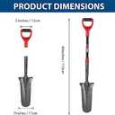Drain Spade Shovel - Trenching, Transplanting, Narrow, Serrated for Digging, 44 Inches