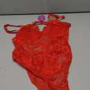 Women One Piece Lingerie Sexy Teddy V Neck Bodysuit Lace Nightie L