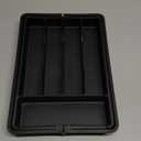 Lifewit Silverware Drawer Organizer, Expandable Utensil Tray for Kitchen, BPA Free Flatware and Cutlery Holder, Adjustable Plastic Storage for Spoons Forks Knives, 8.5-14 x 12", Black