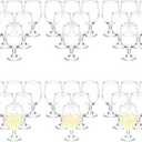 36 Pcs Clear Glasses 13.5 Oz Glass Stemmed Drinks Cup for Dishwasher Wine Juice Milk Beer Cold Beverages, Small
