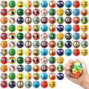 Yunsailing 108 Pcs Mini Stress Balls Bulk 2.4 Inch Sensory Fidget Balls Treasure Box Prizes Soft Assorted Stress Relief Toys for Hand Wrist Finger Exercise Adults and Teens Party Favor Classroom