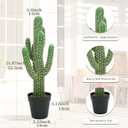 22” Artificial Cactus Plants Outdoor Tall Fake Cacti Plant Tropical Tree Indoor - Realistic Faux Floor Plant for Home Living Room Office Hotel Patio Balcony or Garden Desert Decor