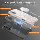 OAOA Magnetic Engraved Case Compatible with iPhone 16 Plus Case, Compatible with Magsafe, Camera All-Round Protection, Slim Liquid Silicone Phone Case for Women Girls, Stone Flower