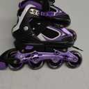 MammyGol Adjustable Inline Skates for Kids Boys Girls Youth with Light up Wheels (Medium - Big Kid (1-4US), Violet)