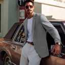 PJ PAUL JONES Mens Blazer Casual Sport Coats Lightweight One Button Suit Jacket for Summer