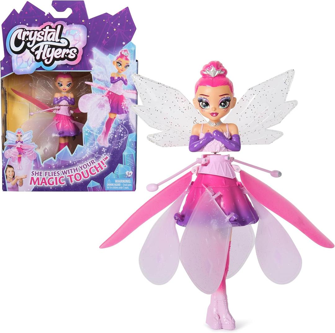 Crystal Flyers, Magical Flying Doll with Crystal Wings, Interactive Kids Toys for Ages 5 and up (Purple/Pink) Crystal Flyers, Magical Flying Doll with Crystal Wings, Interactive Kids Toys for Ages 5 and up (Purple/Pink)