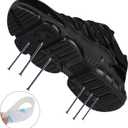 LIANGGO Steel Toe Shoes for Men Women Composite Toe Safety Work Non Slip Industrial Air Cushion Tennis Sneakers Black