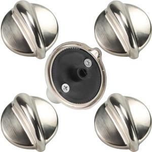 TOMOON Cooktop Knobs Replacements for G.E(EGR J2B JGB P2B PGB Series) Gas Range/Stove- WB03K10303 Profile Stove Knobs Stainless Steel -G.E Stoven Knobs Replacement- Replace WB03K10208 WB03X43926
