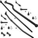 Detroit Axle - 4WD Front 13pc Suspension Kit for 1998-1999 Dodge Ram 1500 2500, 4 Tie Rods 4 Ball Joints 2 Sway Bars 2 Adjusting Sleeves 1 Track Bar Replacement