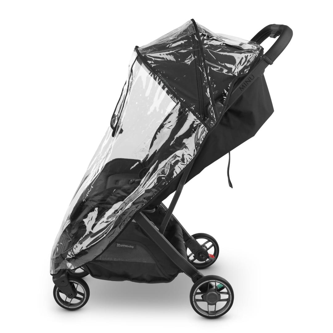 UPPAbaby Minu V3 Rain Shield - Waterproof and Windproof Coverage - Ventilated Design - Quick Attachment - Easy Access to Child