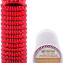Gifbera Mini Foil Muffin Cupcake Liners Red Wrappers for Christmas Wedding Party, 300-Count