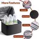 NCVI Breastmilk Cooler Bag with 2 Ice Pack, Breast Pump Bag with Cooler Fits 6 Bottles, Double Layer Breast Milk Travel Bag Baby Bottle, for Travel, Nursing Mom Daycare, Work, Picnic (Black)