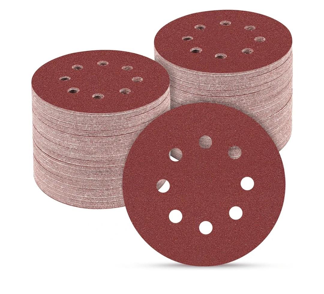 165 PCS 5 Inch Sanding Discs,Round Hook and Loop Sandpaper for Random Orbital Sander 40 60 80 120 150 240 320 400 600 Grit