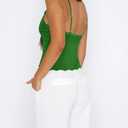 Women's Sexy Lace V Neck Button Down Going Out Boho Tops Trendy 2025 (Green, S)