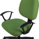 Smiry Stretch Jacquard Office Computer Chair Covers, Removable Washable Universal Desk Rotating Chair Slipcovers Protector, Seat + Backrest Cover, Olive Green