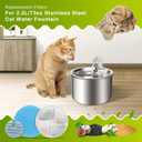 2 x 10 Set Cat Water Fountain Filters for 2L/67oz Round Stainless Steel Pet Water Fountain, ZEKIRY Pet Water Fountain Filters, Triple Filtration Replacement Filters(10 Filter, 10 Sponge, 10 8D Sponge)