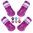 QUMY Dog Shoes for Large Dogs, Medium Dog Boots & Paw Protectors for Winter Snowy Day, Summer Hot Pavement, Water-Resistant in Rainy Weather, Outdoor Walking, Indoor Hardfloors Skid-Resistant Sole