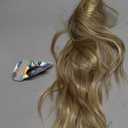 Claw Clip Ponytail Extension 18" Clip in Wavy Ponytail Hair Extensions Long Pony Tails for Women Extensions Ash Blonde Mix Light Bleach Blonde Wave Hairpiece