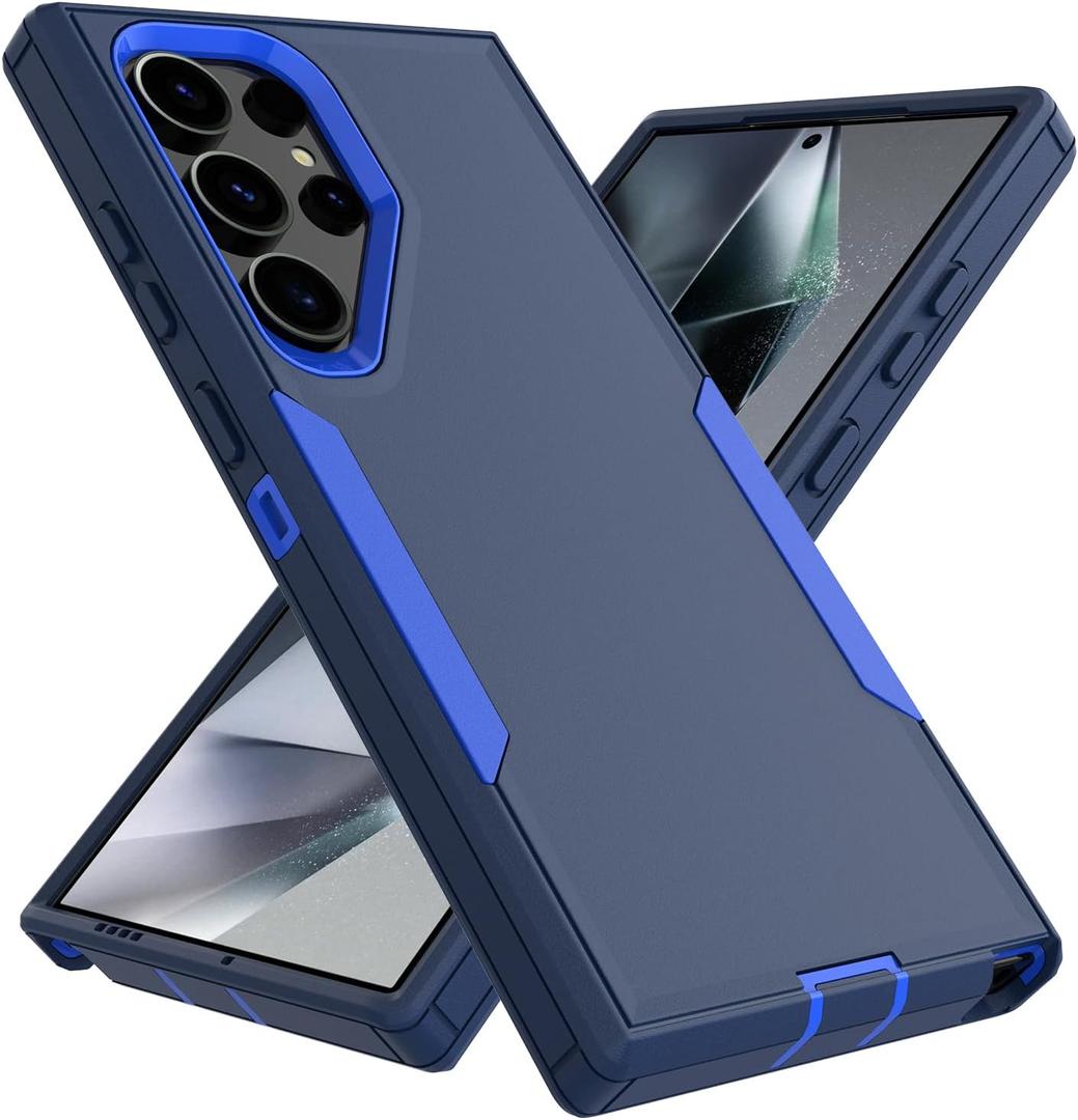 (Pack Of 6) ZX Zenixy for Samsung Galaxy S24 Ultra Case, Heavy Duty Shockproof Protective Phone Case with Dual Layer Protection (Lake Blue)