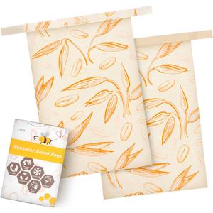 Bread Bags for Homemade Bread, Beeswax Bags for Sourdough, 12” X 17” Reusable Storage for homemade Fresh 2Pack Bread Bags for Homemade Bread, Beeswax Bags for Sourdough, 12” X 17” Reusable Storage for homemade Fresh 2Pack